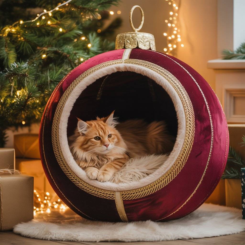 Christmas Bauble Pet Beds: Embracing Festive Comfort for Your Furry Friends