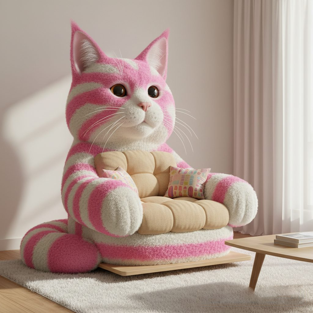Cat-Shaped Armchair for a Purr-fectly themed living space