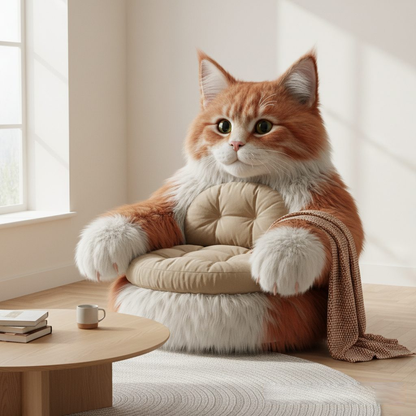 Cat-Shaped Armchair for a Purr-fectly themed living space